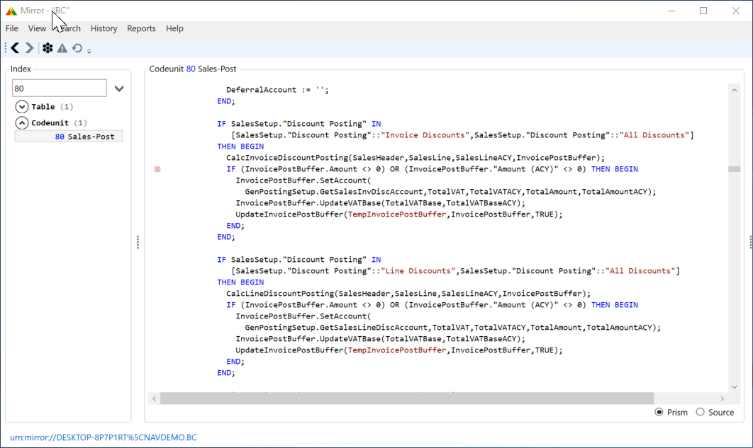 Copy code to new window
