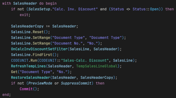 Prism for AL semantic code colouring