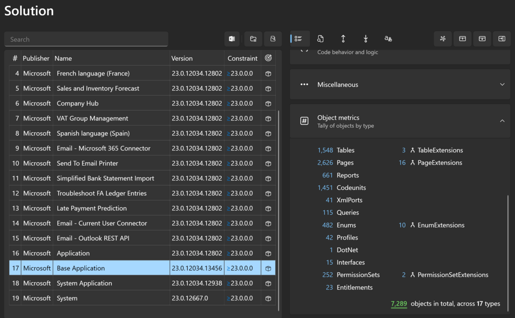 Prism for AL: Solution page module overview