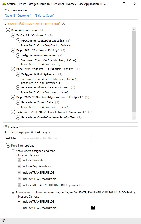 Find usages anywhere.